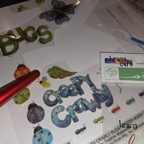 Scrapbooking Stickers Rub-On Used Partial Pack Lot - Picture 6 of 8